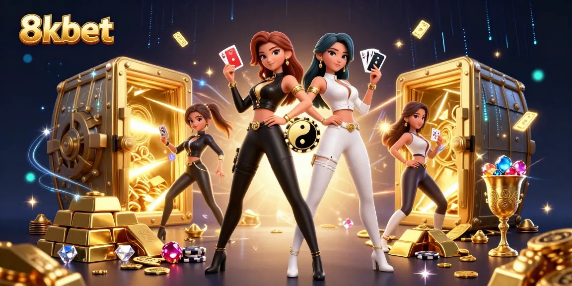 Experience thrilling gaming at 8xbet with stunning visuals featuring cards and casino elements.