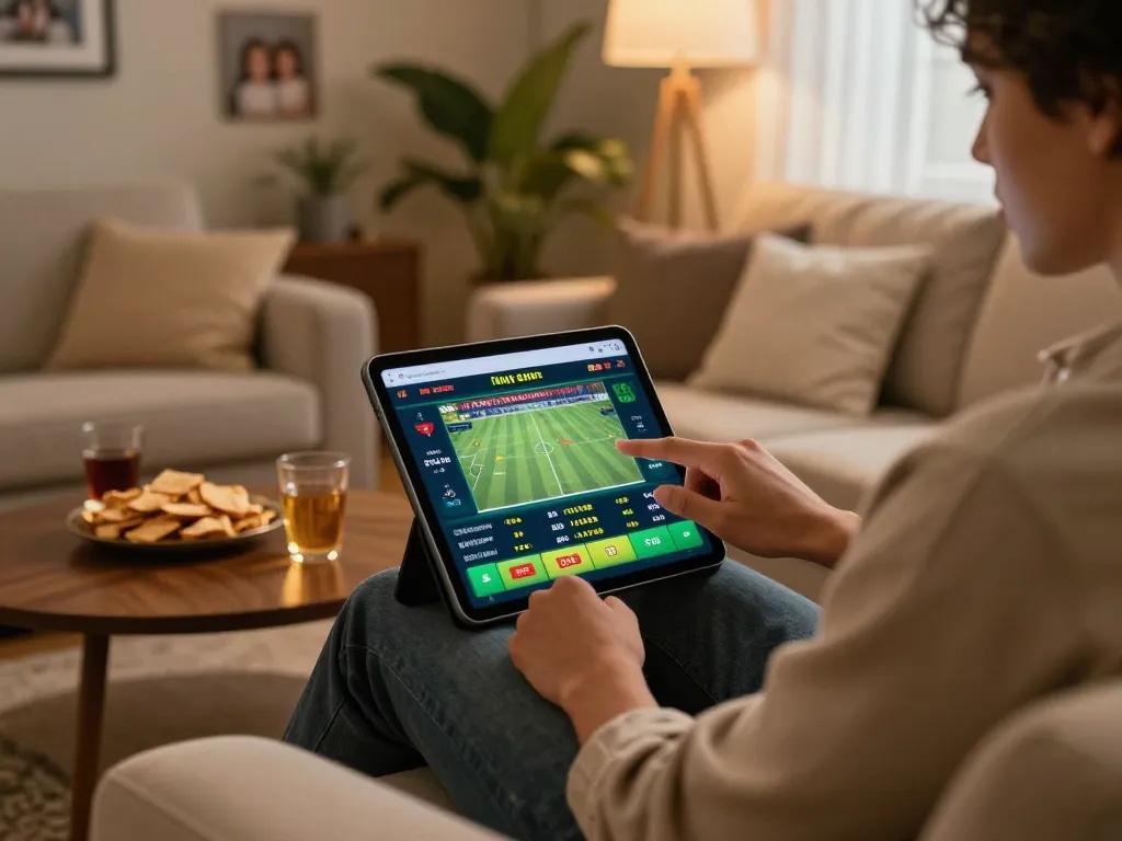 Engaging in sports betting on mobile while relaxing at home with 78wingo app