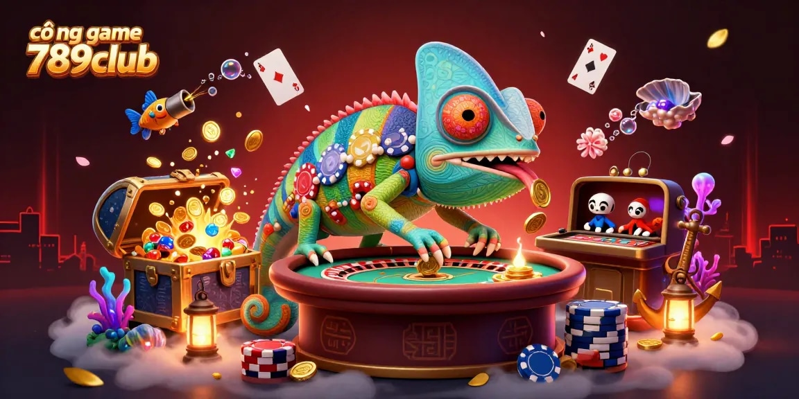 Experience thrilling gameplay at cổng game 789club with vibrant characters and engaging casino elements.
