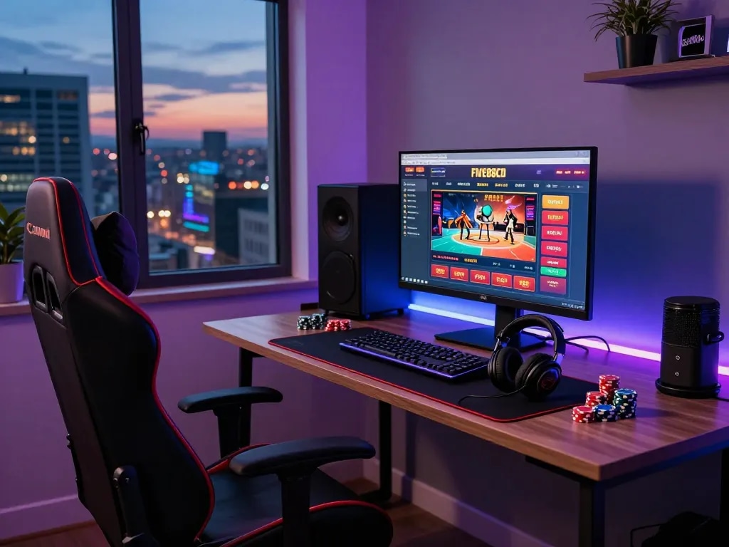 Engaging online gameplay on five88cd with vibrant gaming setup and atmosphere