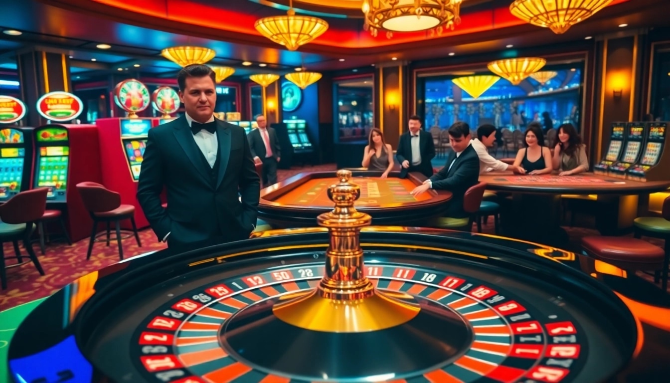 Experience the thrill of gambling at chotruyen's vibrant casino scene with roulette and lively players.