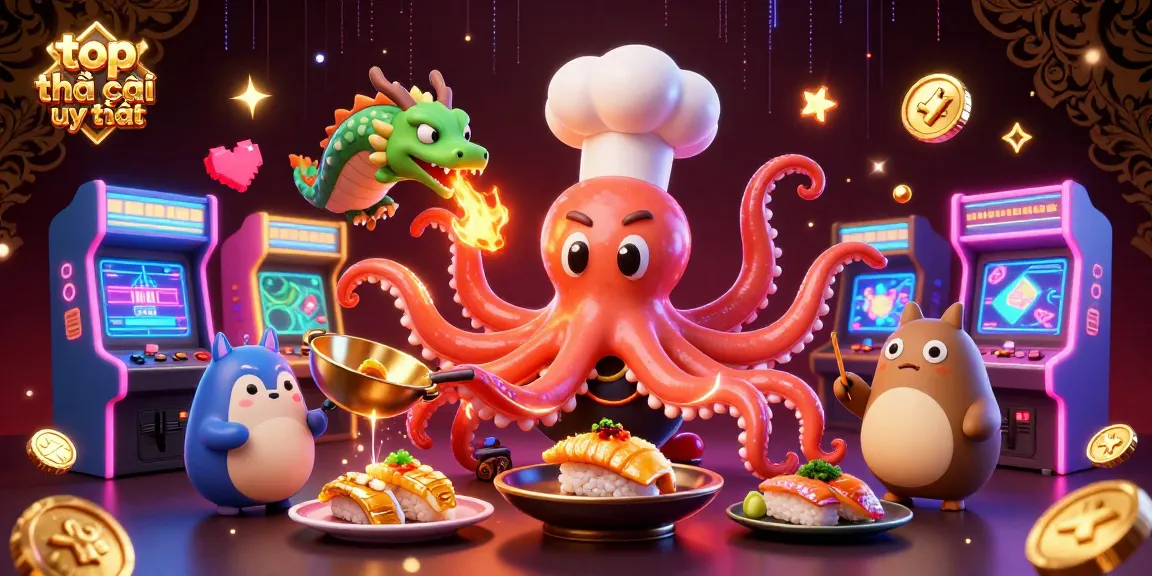 Engage in top nhà cái uy tín experiences with vibrant gambling-themed characters and dynamic game elements.