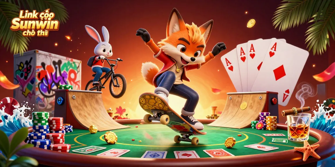Engage in thrilling games at Link vào Sunwin chính thức with vibrant casino symbols and exciting gameplay elements.