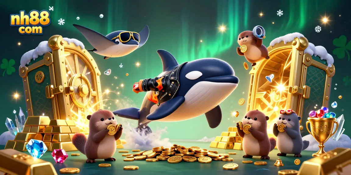 Win big at nh88 com with a vibrant underwater casino scene featuring sea creatures and treasure.