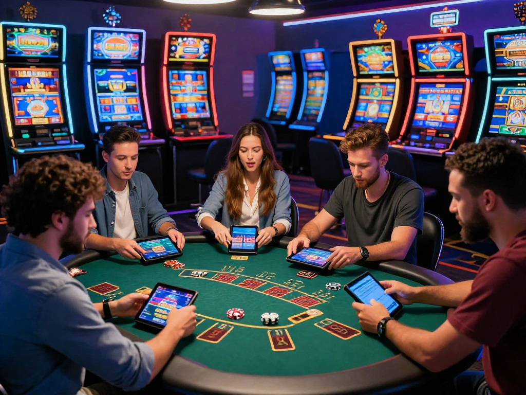 Exciting non UK casino experience highlighting diverse players at Winner Island, showcasing https://neccr.org.uk