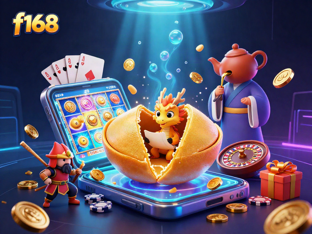 Spin the reels with f168's vibrant gaming atmosphere and golden fortune elements.