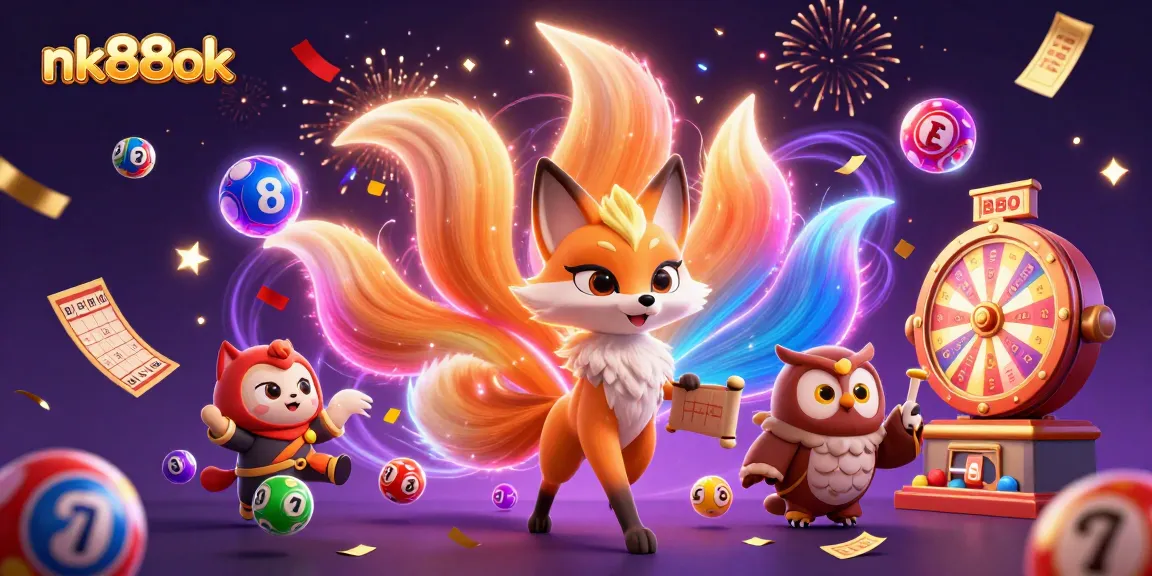 Experience vibrant gaming energy with nk88ok's colorful environment and engaging characters.
