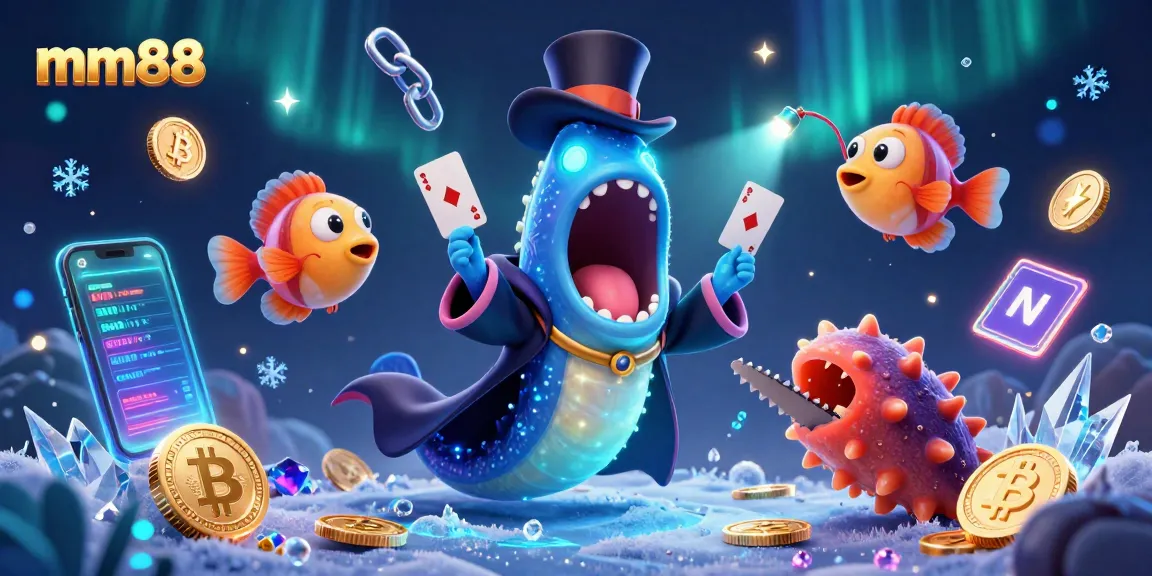 mm88 players experiencing captivating casino magic with crypto-themed elements in a vibrant scene.