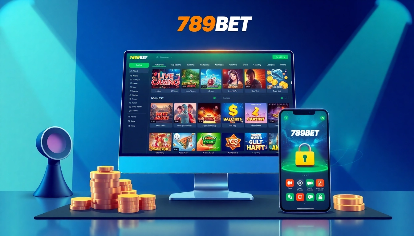 Dynamic interface of the 789BET online betting platform showcasing poker and live casino games.