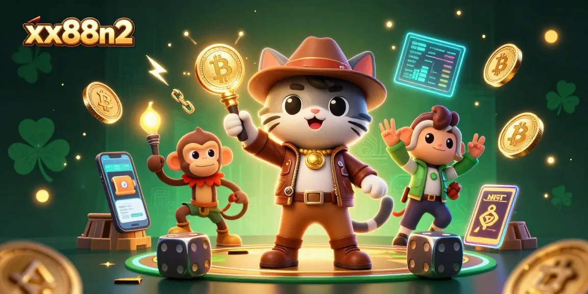 Engage in an exciting adventure with xx88n2, exploring a dazzling casino artifact alongside vibrant crypto elements.