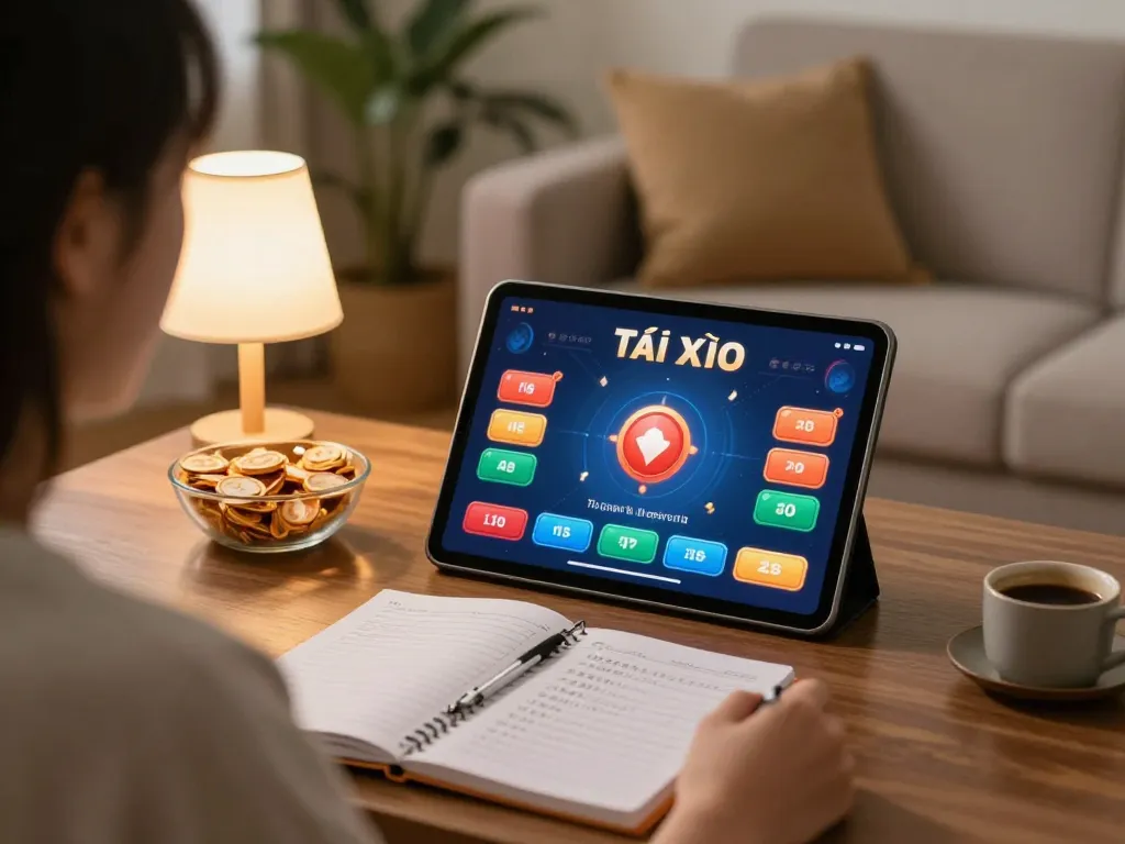 Player analyzing game strategies on taixiuonline8 while engaging in an online Tài Xỉu game