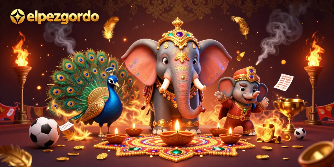 elpezgordo visualizes dynamic sports betting with colorful elephant and peacock in action.