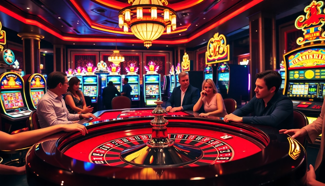 Players placing bets at a roulette table in a vibrant casino scene featuring 88xx.dev.