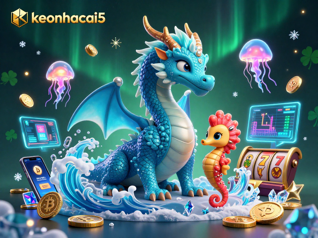Experience thrilling gameplay with keonhacai5 featuring a vibrant dragon and glittering coins.