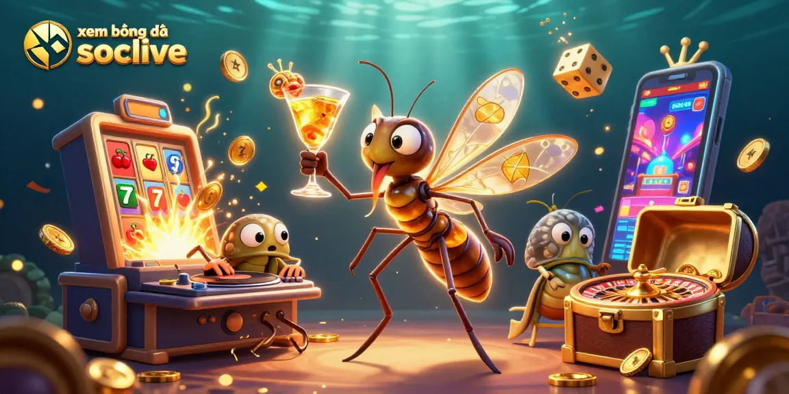 Experience xem bóng đá socolive with a vibrant 3D illustration showcasing casino elements and action.