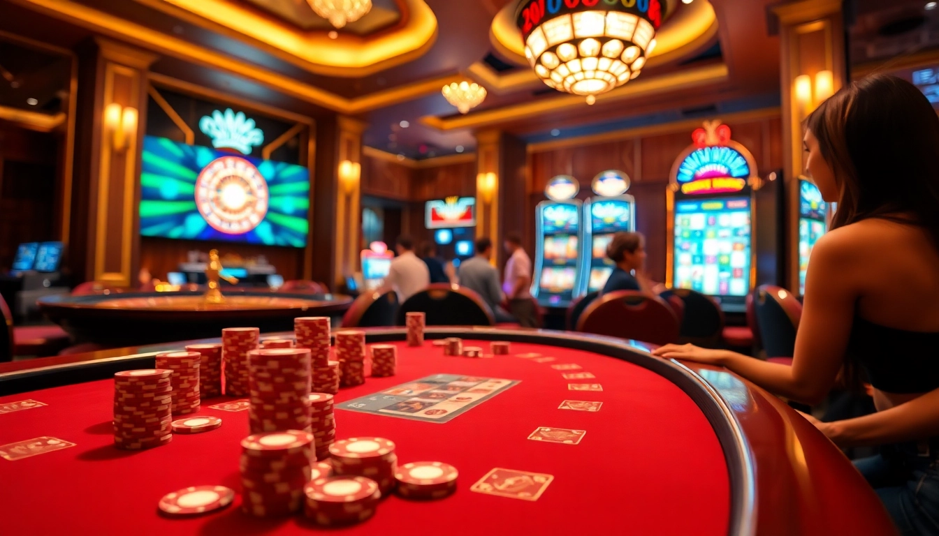Join the excitement and win big at Lucky88 with this vibrant casino atmosphere.