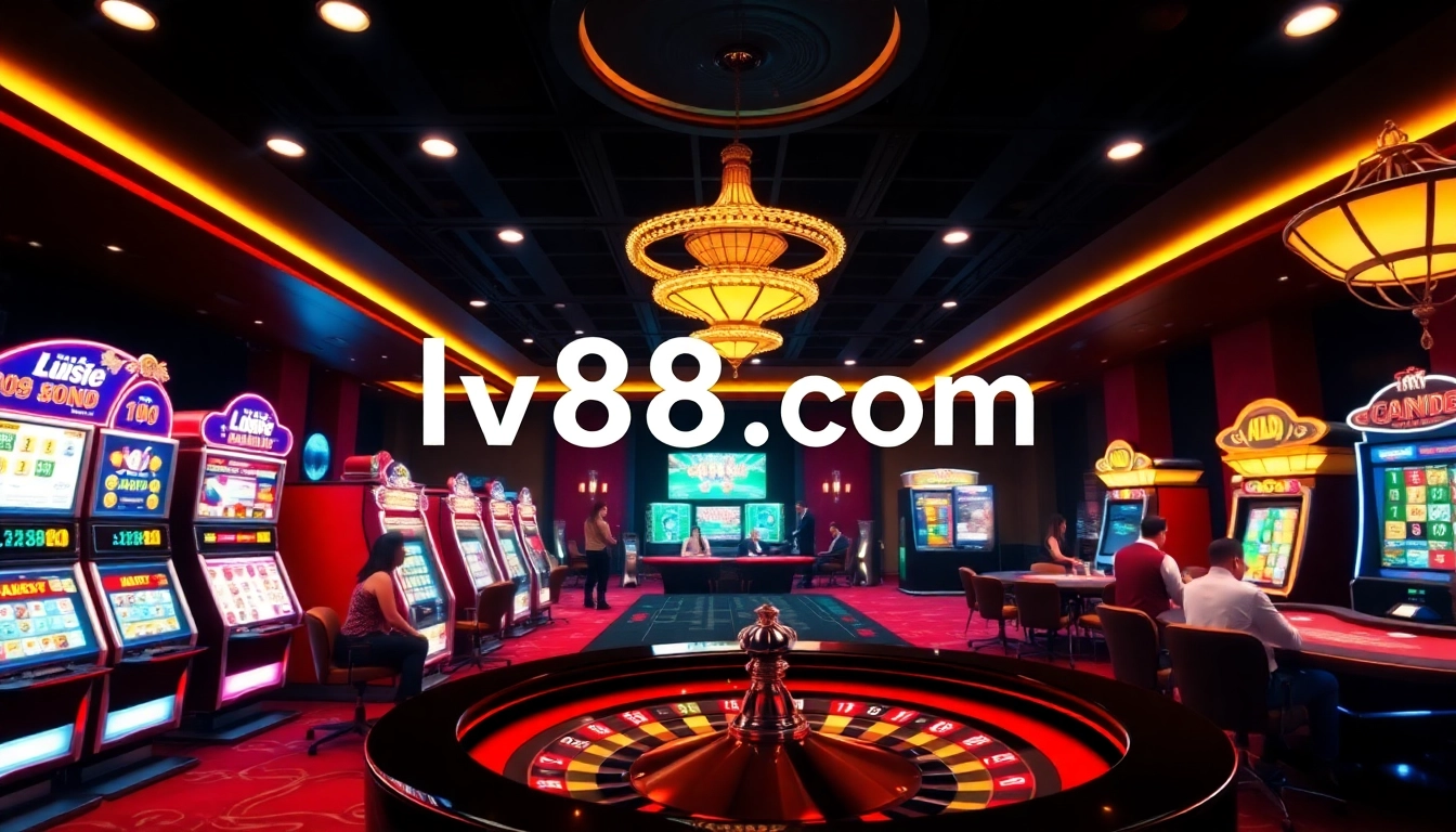 Engaging online betting experience at lv88 com with immersive casino visuals and gaming elements.