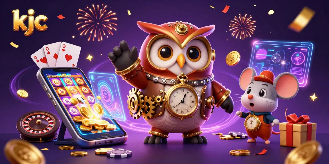 Engage in thrilling gameplay at KJC with vibrant slot games and festive casino elements in motion.