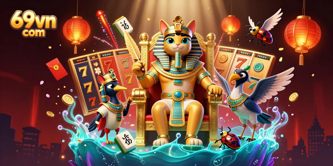 Experience the excitement of jackpot wins at 69vn com with a vibrant gaming scene featuring rich casino elements.