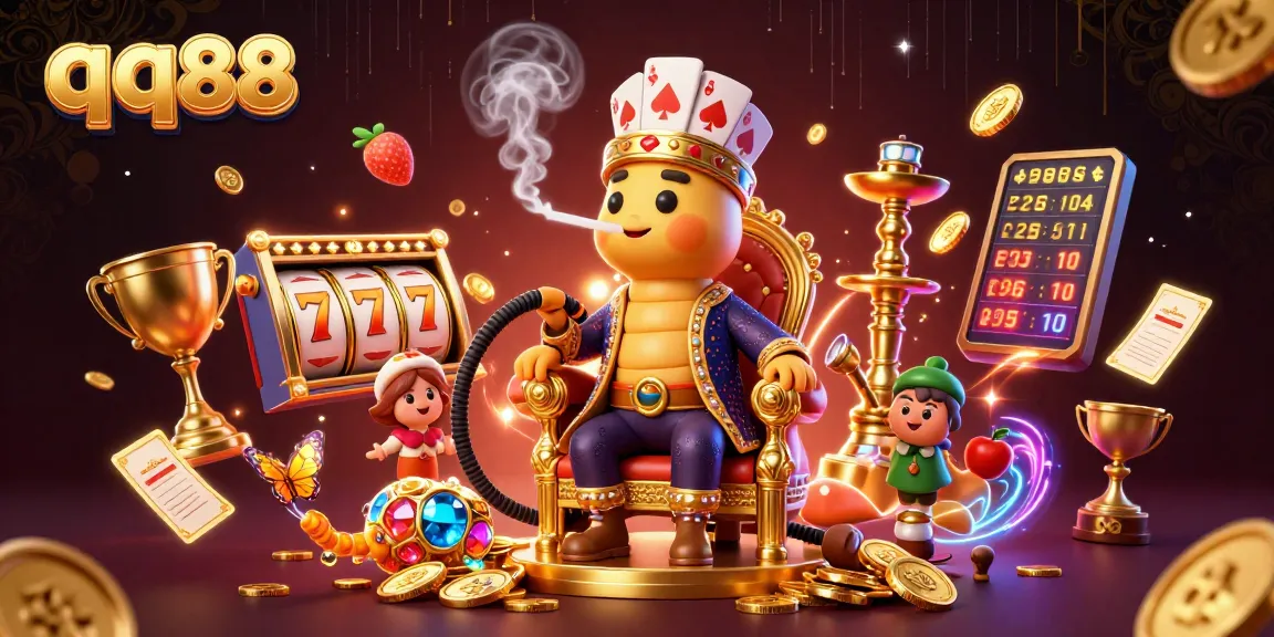 Experience stunning gameplay with qq88's immersive visuals featuring slot reels and golden treasures.
