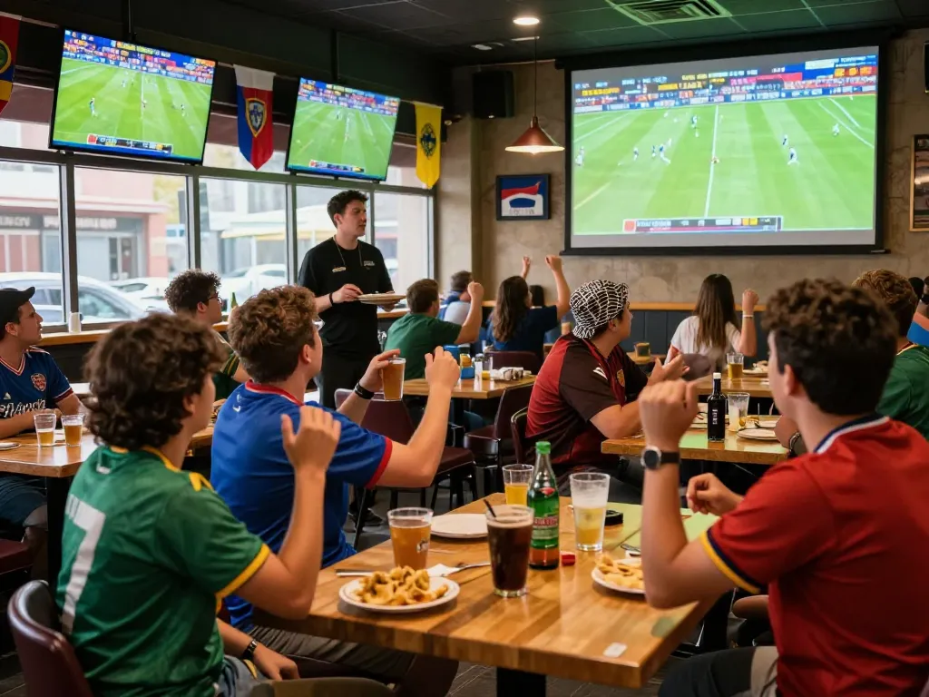 Fans enjoying the excitement of live football scores at nowgoal.