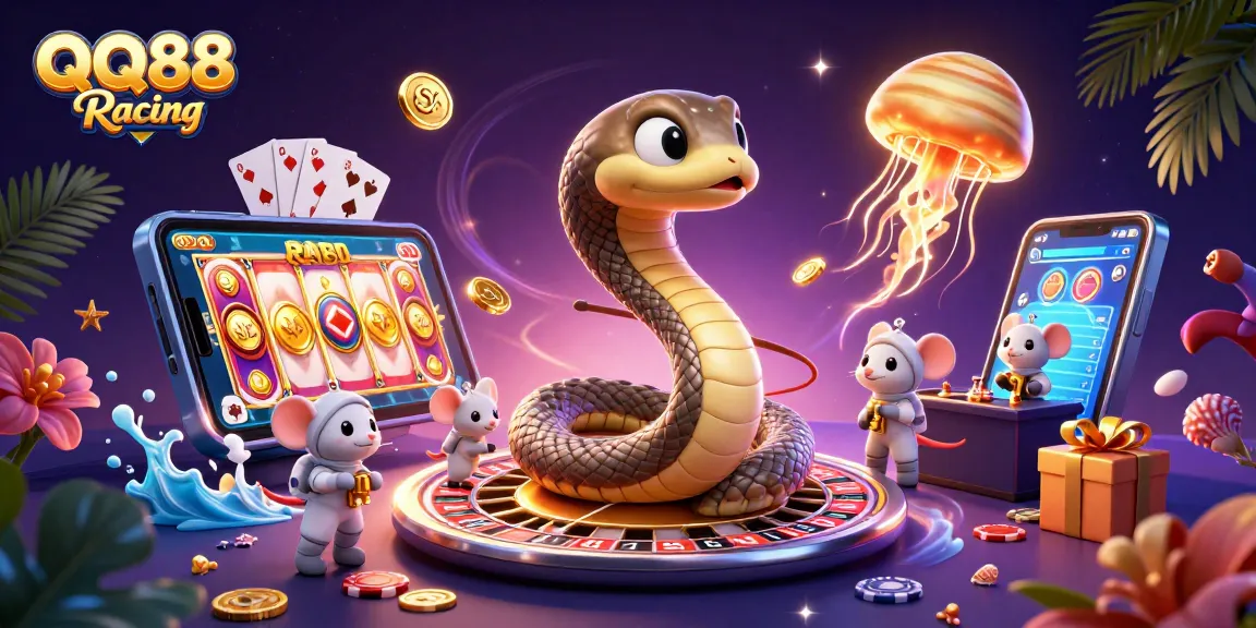 Engage with exciting QQ88 Racing gaming elements as you bet and win in a vibrant online casino.