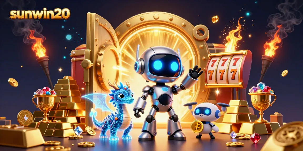 Experience thrilling wins and jackpots with sunwin20 in an ultra-detailed casino illustration.