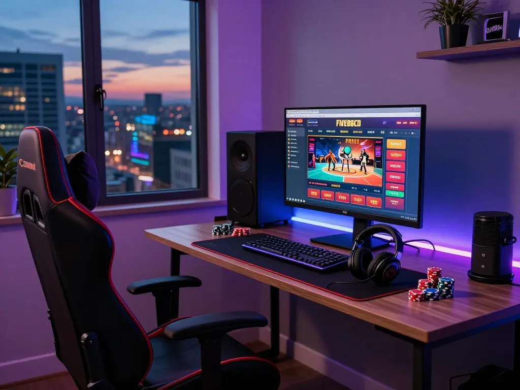 Engaging online gameplay on five88cd with vibrant gaming setup and atmosphere
