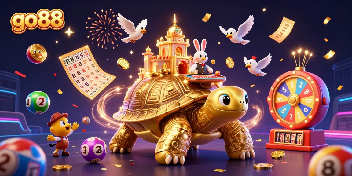Win big with go 88 in this vibrant 3D casino scene filled with excitement!