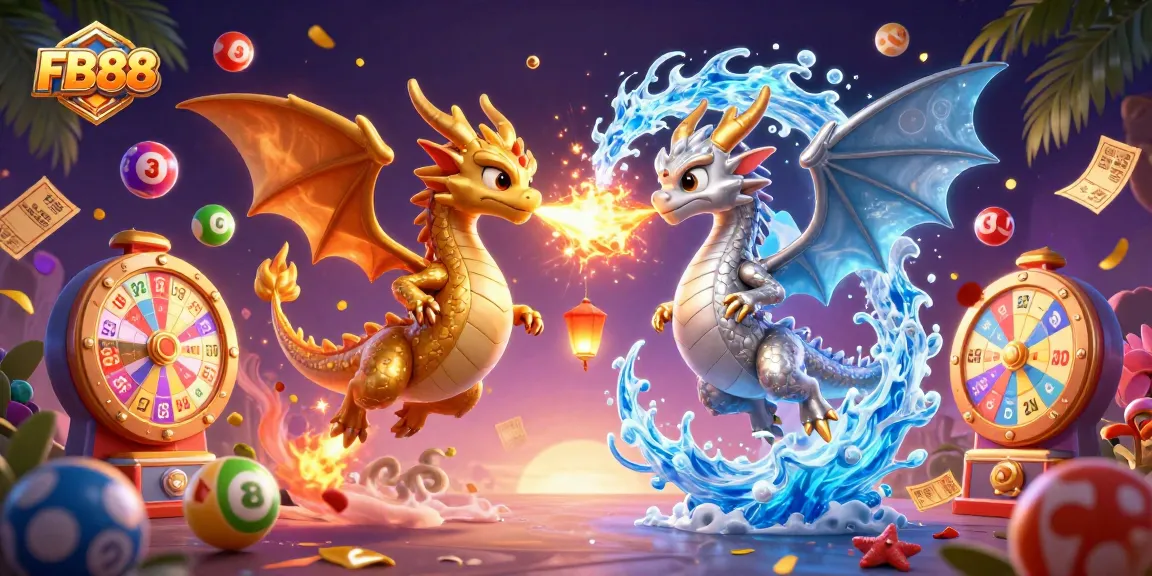 Experience exhilarating games at FB88 with dynamic imagery of fantasy dragons and lottery elements.