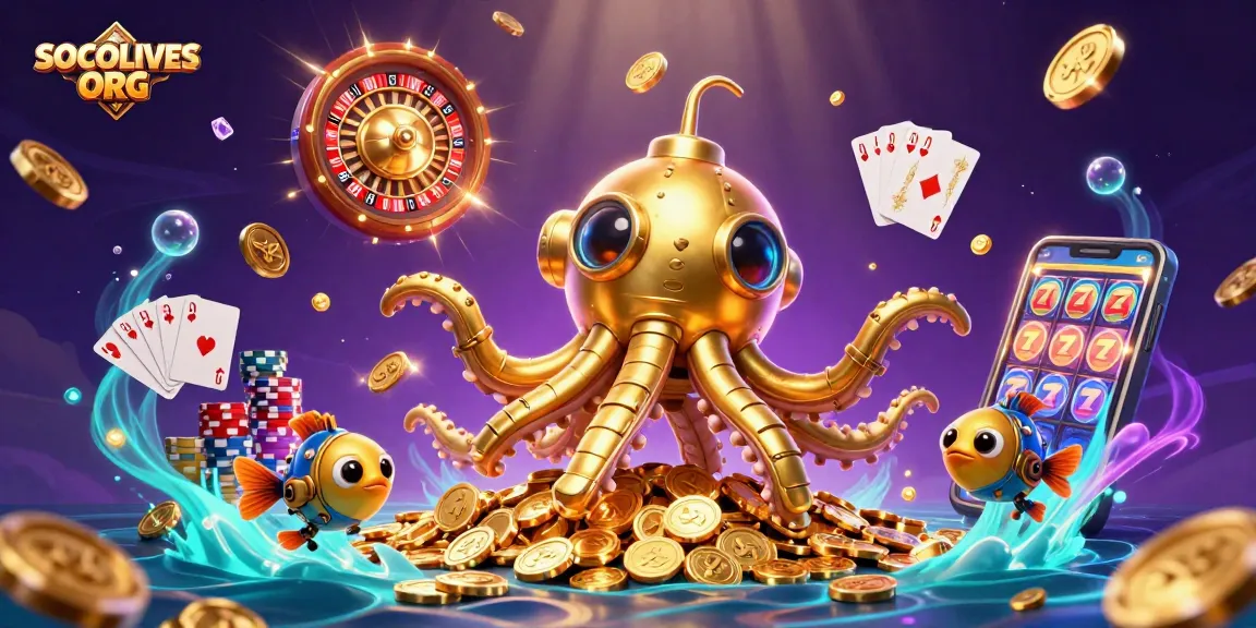 Bet on the excitement of sports at SOCOLIVES ORG with an underwater casino adventure illustration!