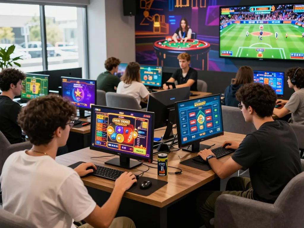 Engaged players enjoying BK8 gaming experience with diverse casino games and sports betting