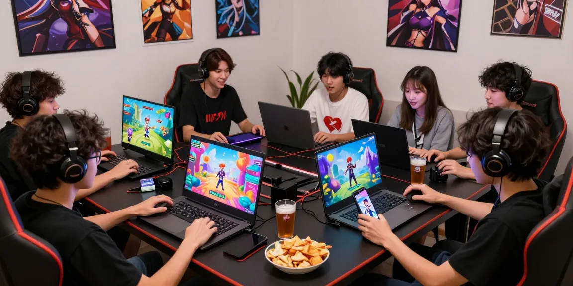 Players engaging with hentai games online in a vibrant gaming environment, showcasing colorful characters and dynamic gameplay.