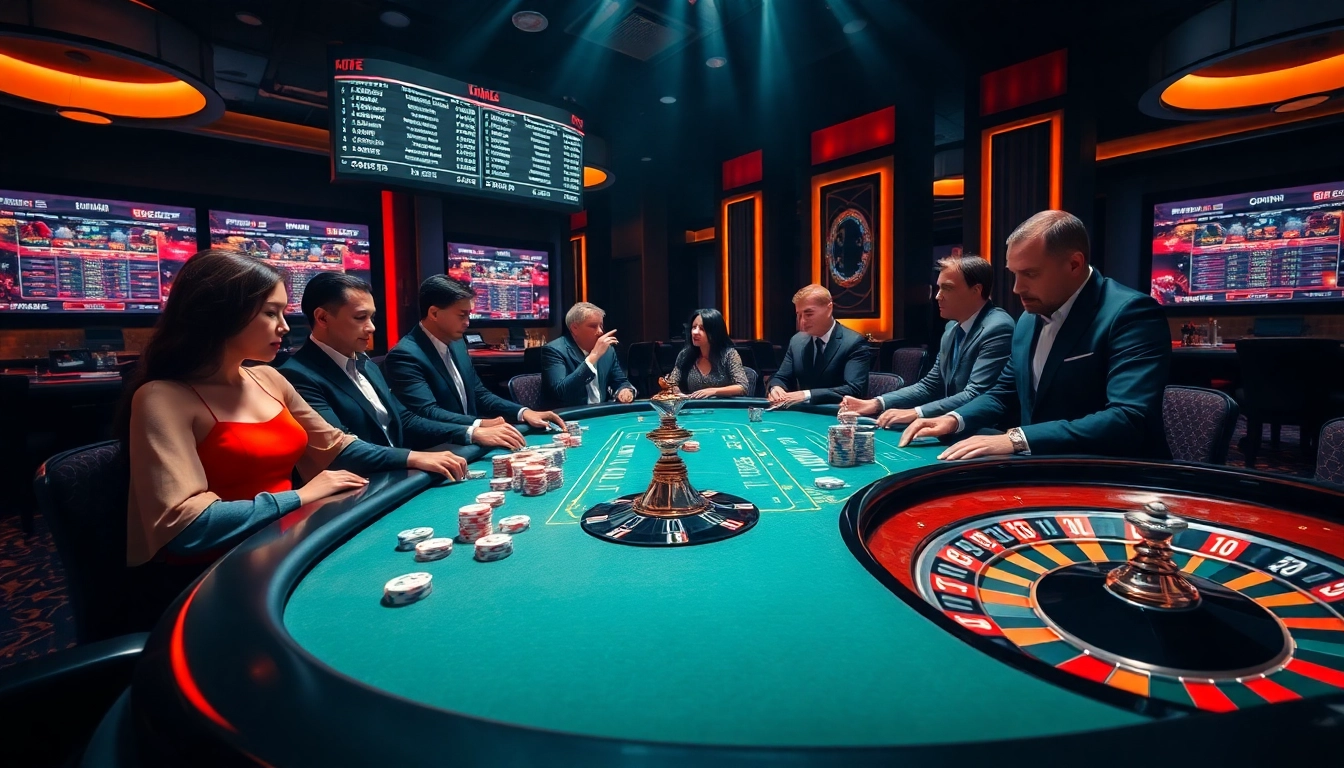 Experience the excitement of gambling with 8kbet.ngo at a vibrant poker table scene.