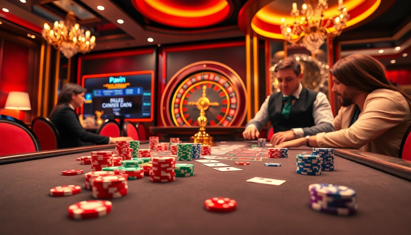 Experience the thrill of winning at 33win.place with vibrant casino gaming featuring poker chips and roulette.