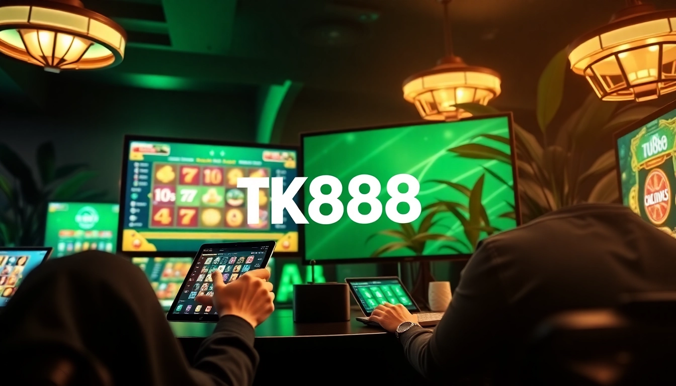 Experience the exciting online casino atmosphere at tk88win.live with players engaging in games.
