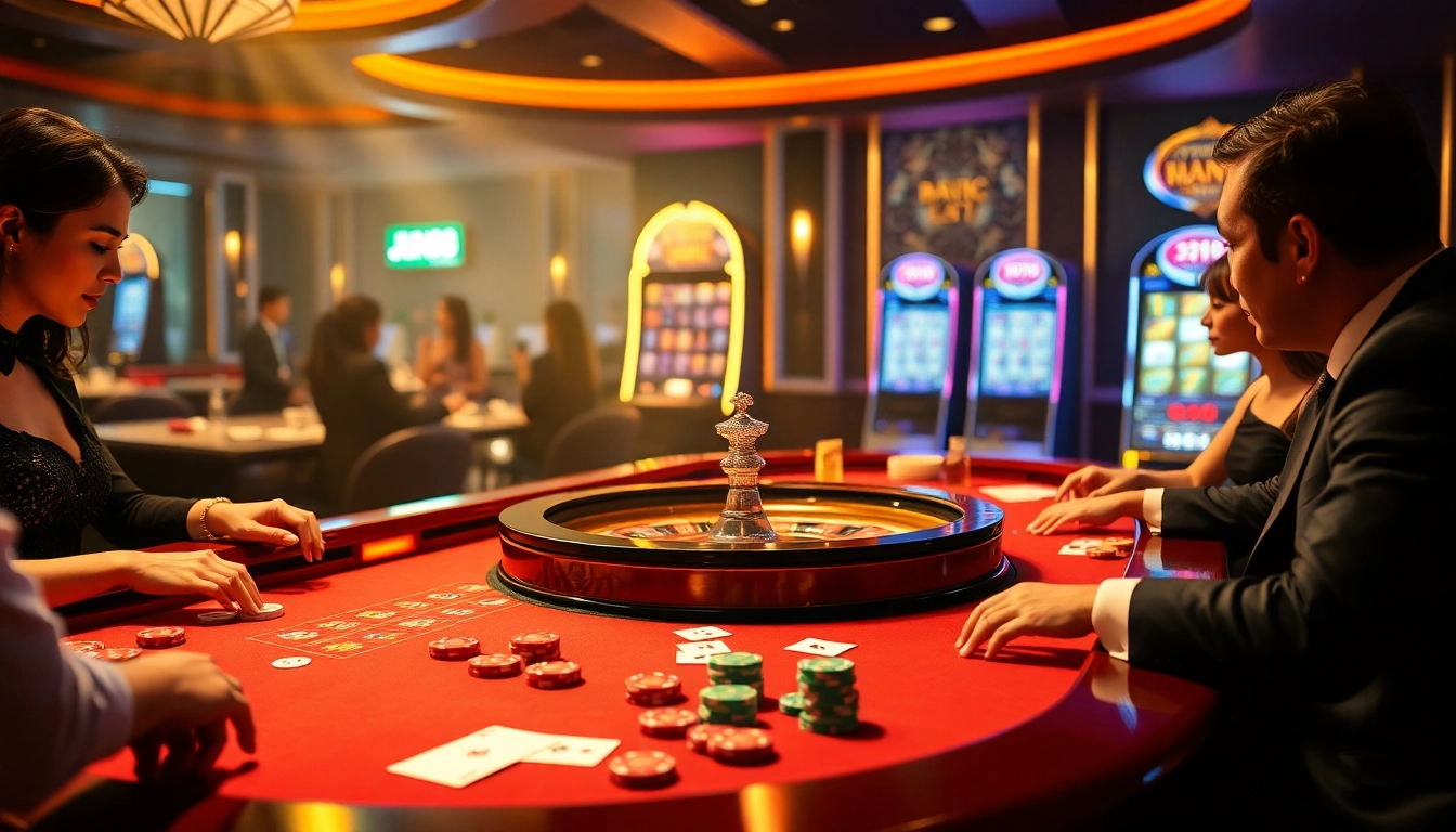 Players enjoying roulette at Jun88 com casino, capturing excitement and anticipation during gaming.