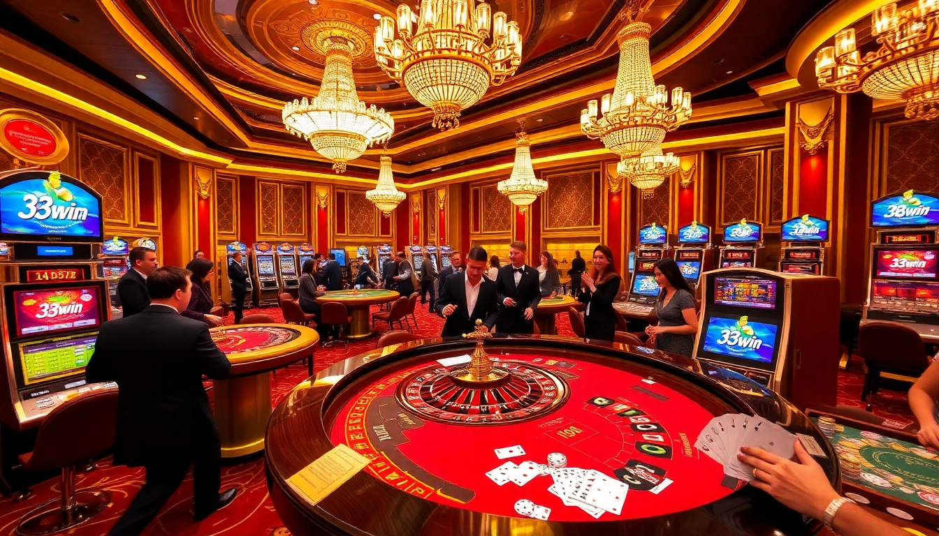 Experience top-notch gambling excitement at 33win with lavish casino settings and thrilling games.